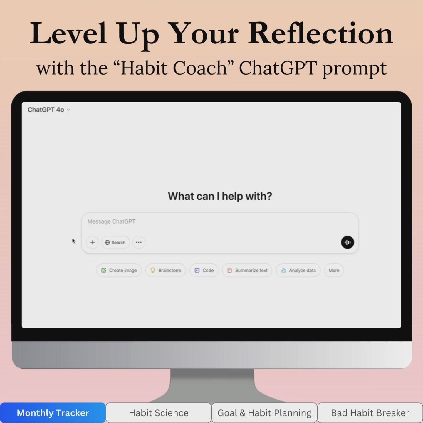 Demo video of the "Habit Coach" ChatGPT prompt, which helps you reflect and improve on your habit-building efforts